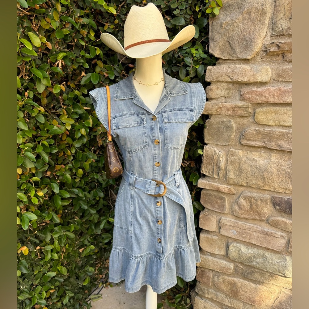DENIM BUTTON UP DRESS